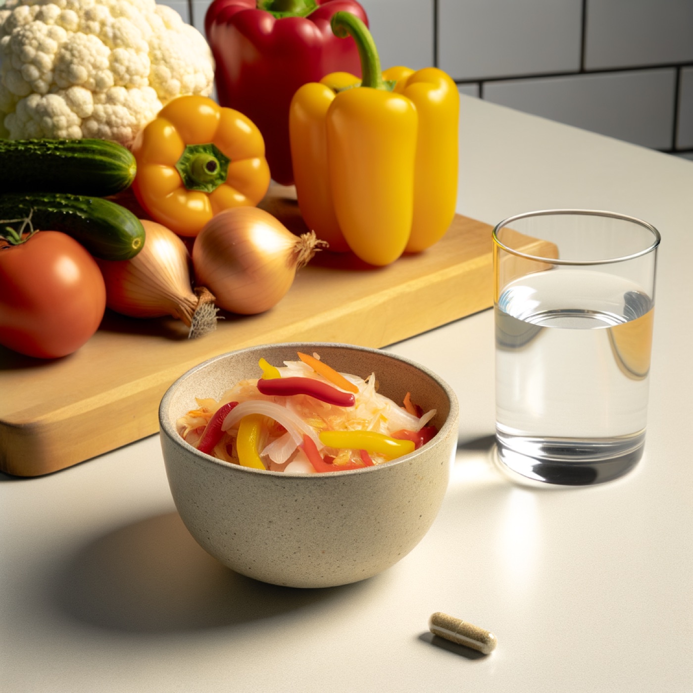 What foods support gut health along with supplements?
